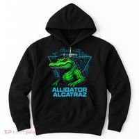 Alligator Alcatraz Neon Cityscape Hoodie thumb 0