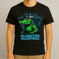 Alligator Alcatraz Neon Cityscape T-Shirt thumb 3