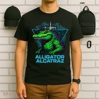 Alligator Alcatraz Neon Cityscape T-Shirt thumb 6