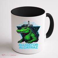 Alligator Alcatraz Neon Cityscape Coffee Mug thumb 1