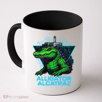 Alligator Alcatraz Neon Cityscape Coffee Mug thumb 0