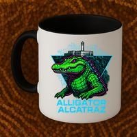 Alligator Alcatraz Neon Cityscape Coffee Mug thumb 2