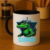 Alligator Alcatraz Neon Cityscape Coffee Mug thumb 4