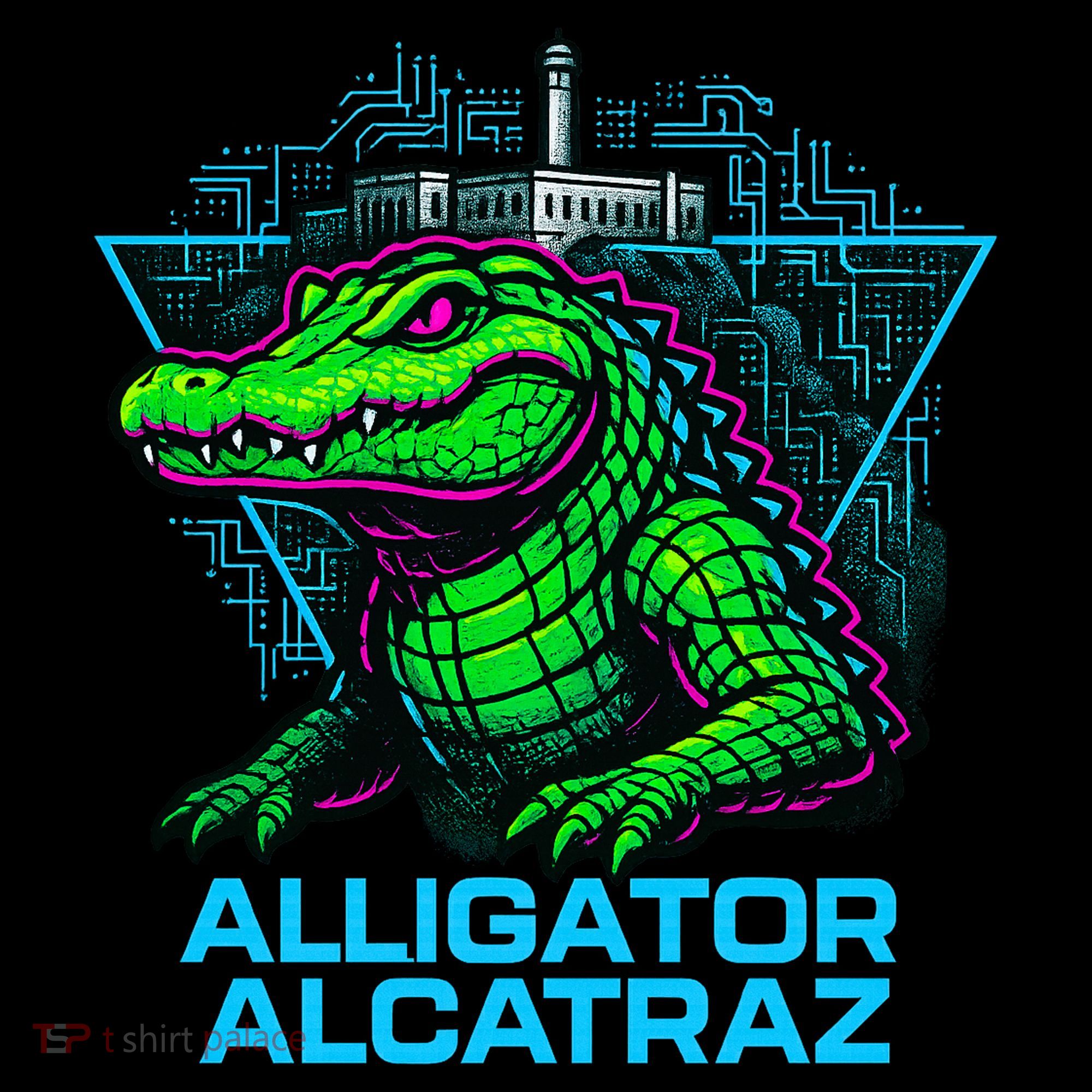 Alligator Alcatraz Neon Cityscape Coffee Mug