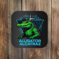 Alligator Alcatraz Neon Cityscape Coaster thumb 0