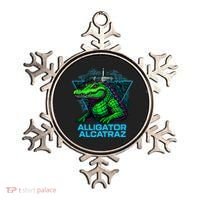 Alligator Alcatraz Neon Cityscape Ornament thumb 0
