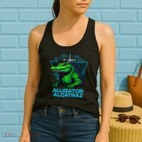 Alligator Alcatraz Neon Cityscape Women's Tank Top thumb 2