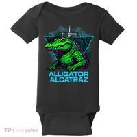 Alligator Alcatraz Neon Cityscape Baby Bodysuit thumb 0