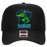 Alligator Alcatraz Neon Cityscape Hat thumb 0