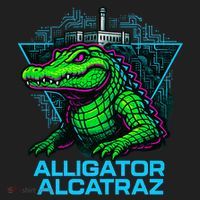 Alligator Alcatraz Neon Cityscape Hat thumb 2