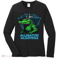 Alligator Alcatraz Neon Cityscape Women's Long Sleeve Shirt thumb 0