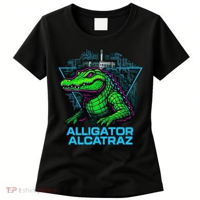 Alligator Alcatraz Neon Cityscape Women's T-Shirt