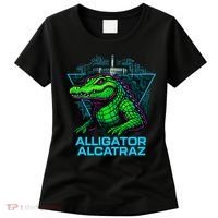 Alligator Alcatraz Neon Cityscape Women's T-Shirt thumb 0