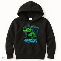 Alligator Alcatraz Neon Cityscape Kids Hoodie thumb 0