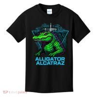 Alligator Alcatraz Neon Cityscape Kids T-Shirt thumb 0