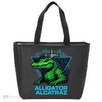 Alligator Alcatraz Neon Cityscape Tote Bag thumb 0