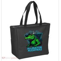 Alligator Alcatraz Neon Cityscape Tote Bag thumb 2