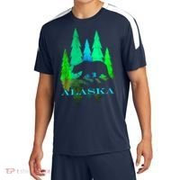 Alaska Alaskan Northern Light Trees With Bear Sport-Tek Competitor United Soccer Jersey thumb 0