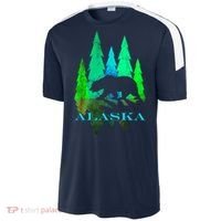 Alaska Alaskan Northern Light Trees With Bear Sport-Tek Competitor United Soccer Jersey thumb 2