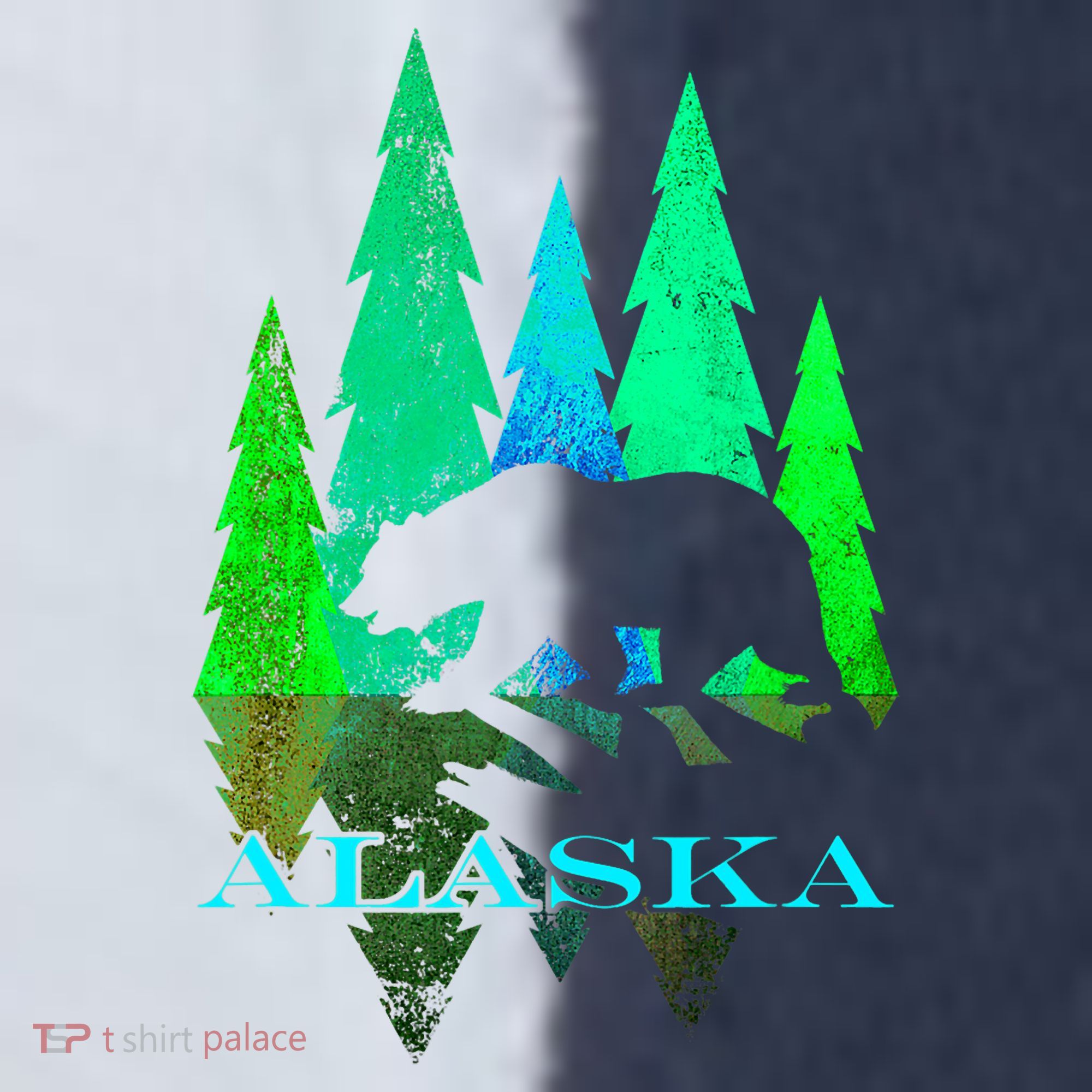 Alaska Alaskan Northern Light Trees With Bear Sport-Tek Competitor United Soccer Jersey