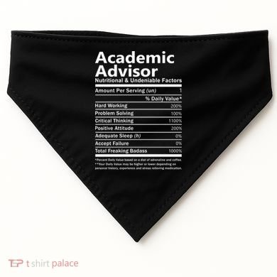 Academic Advisor Nutritional And Undeniable USA-Made Doggie Bandana