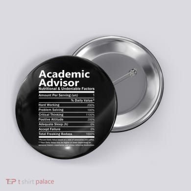 Academic Advisor Nutritional And Undeniable Button