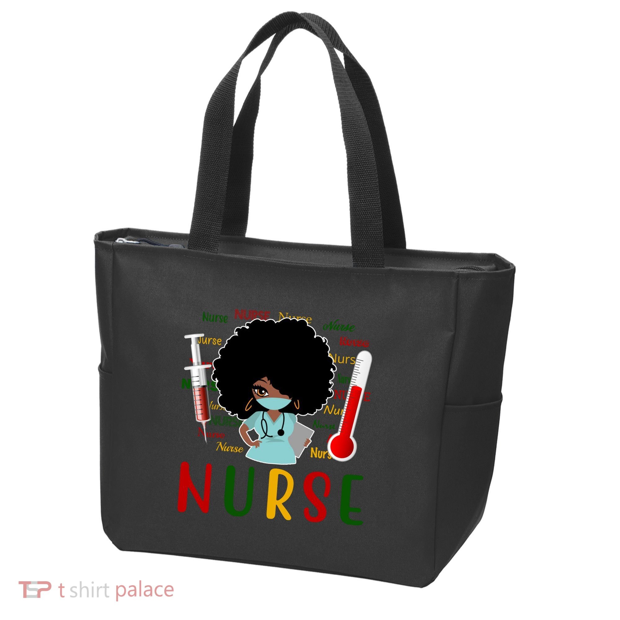 African American Nurse Tote Bag