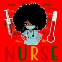 African American Nurse Santa Hat thumb 1