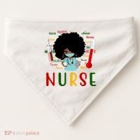 African American Nurse USA-Made Doggie Bandana thumb 0