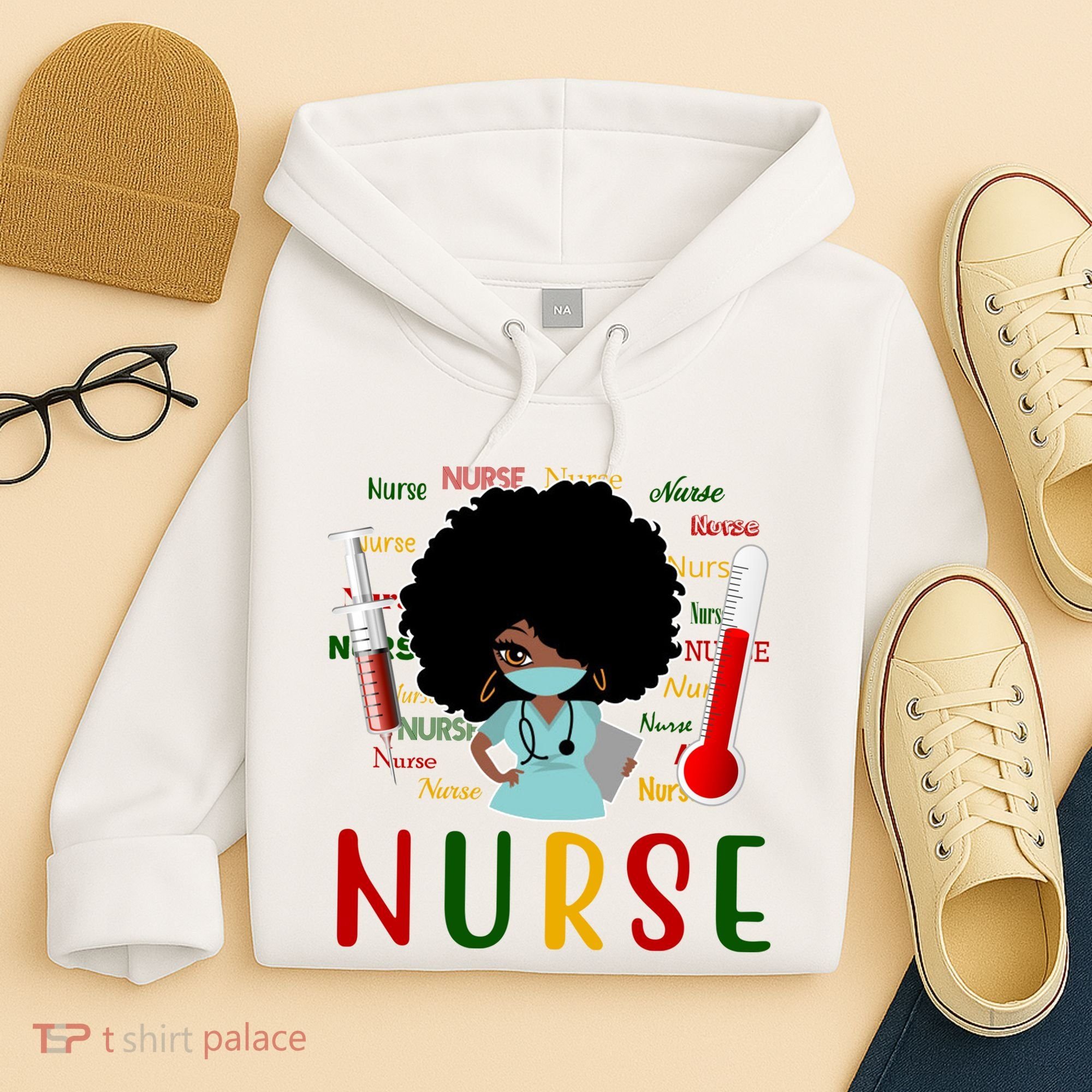 African American Nurse Hoodie