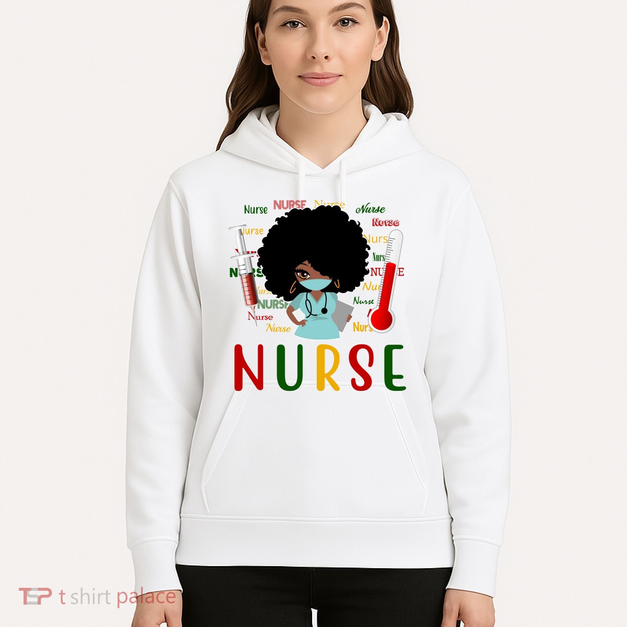 African American Nurse Hoodie