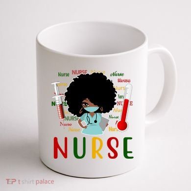 African American Nurse Coffee Mug back