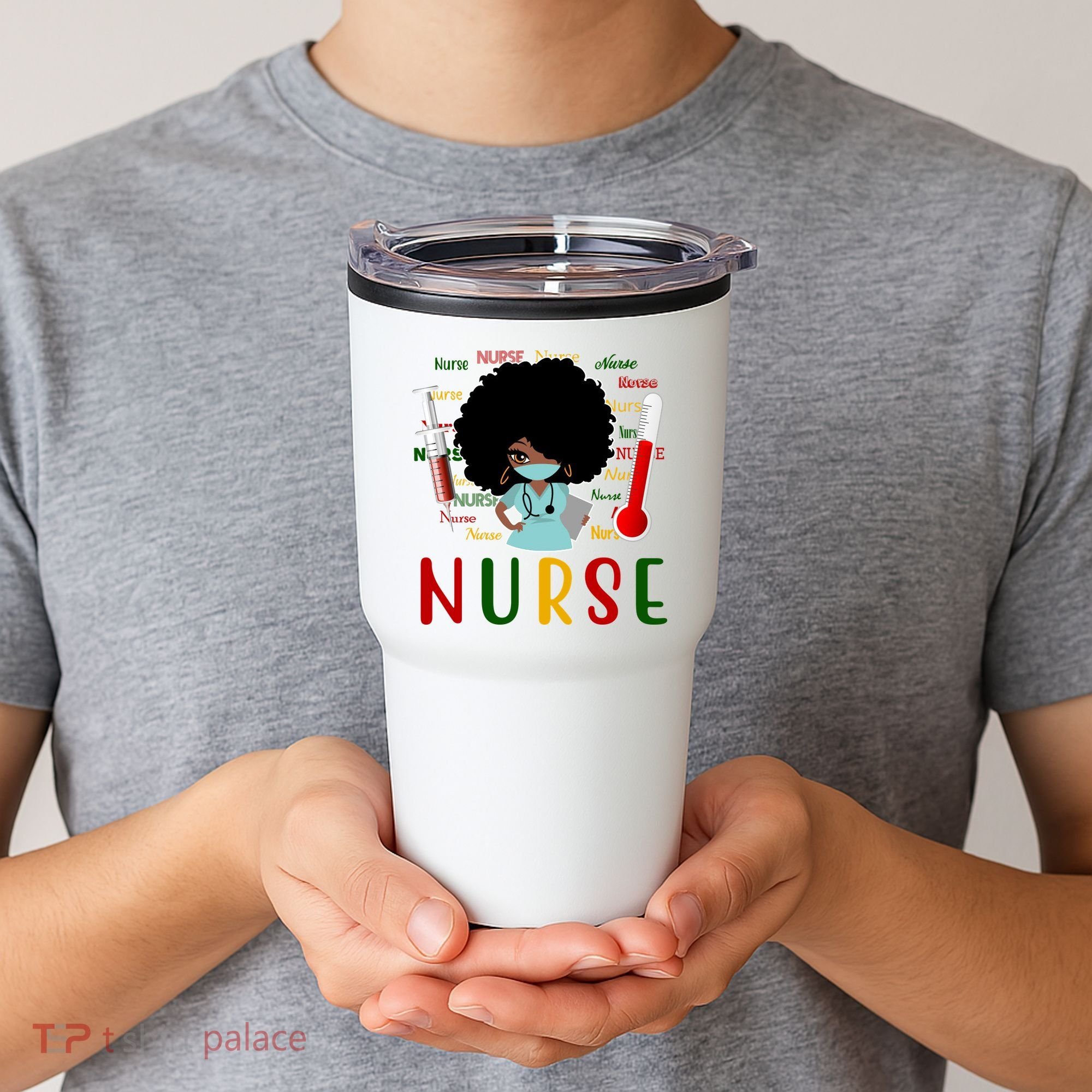 African American Nurse Tumbler
