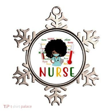 African American Nurse Ornament