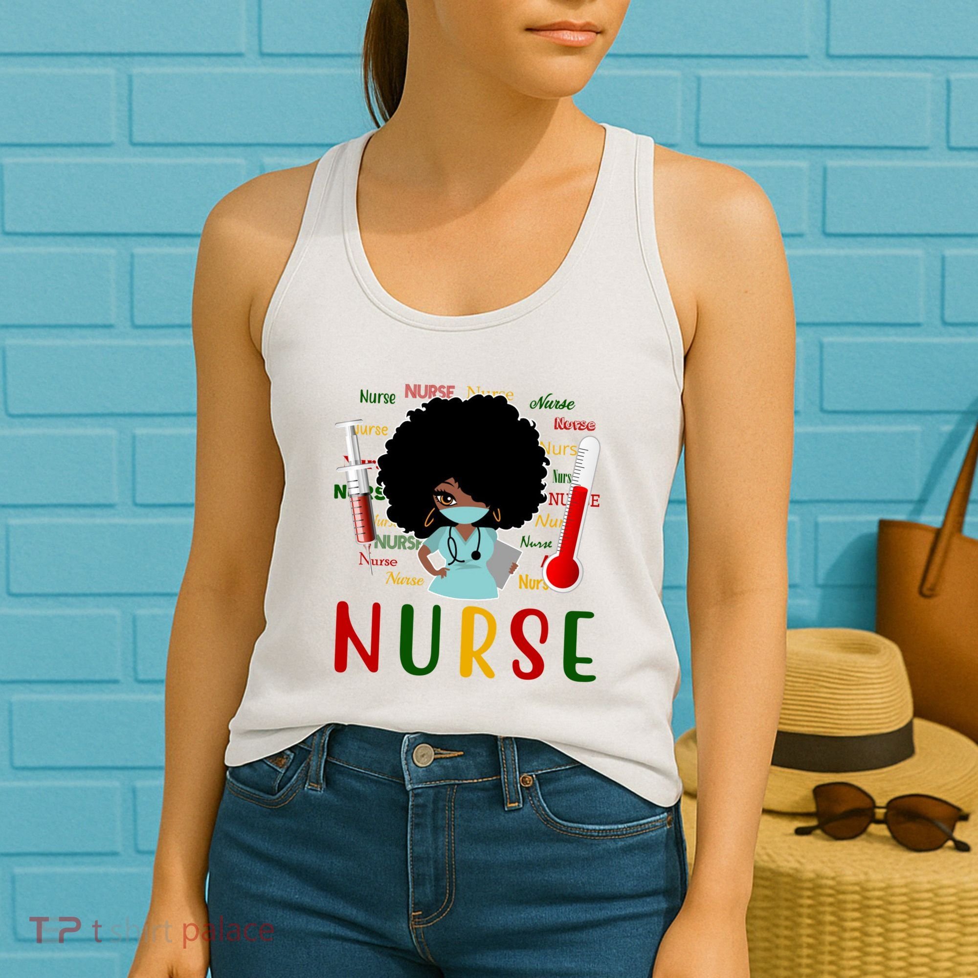 African American Nurse Women's Tank Top