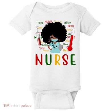African American Nurse Baby Bodysuit