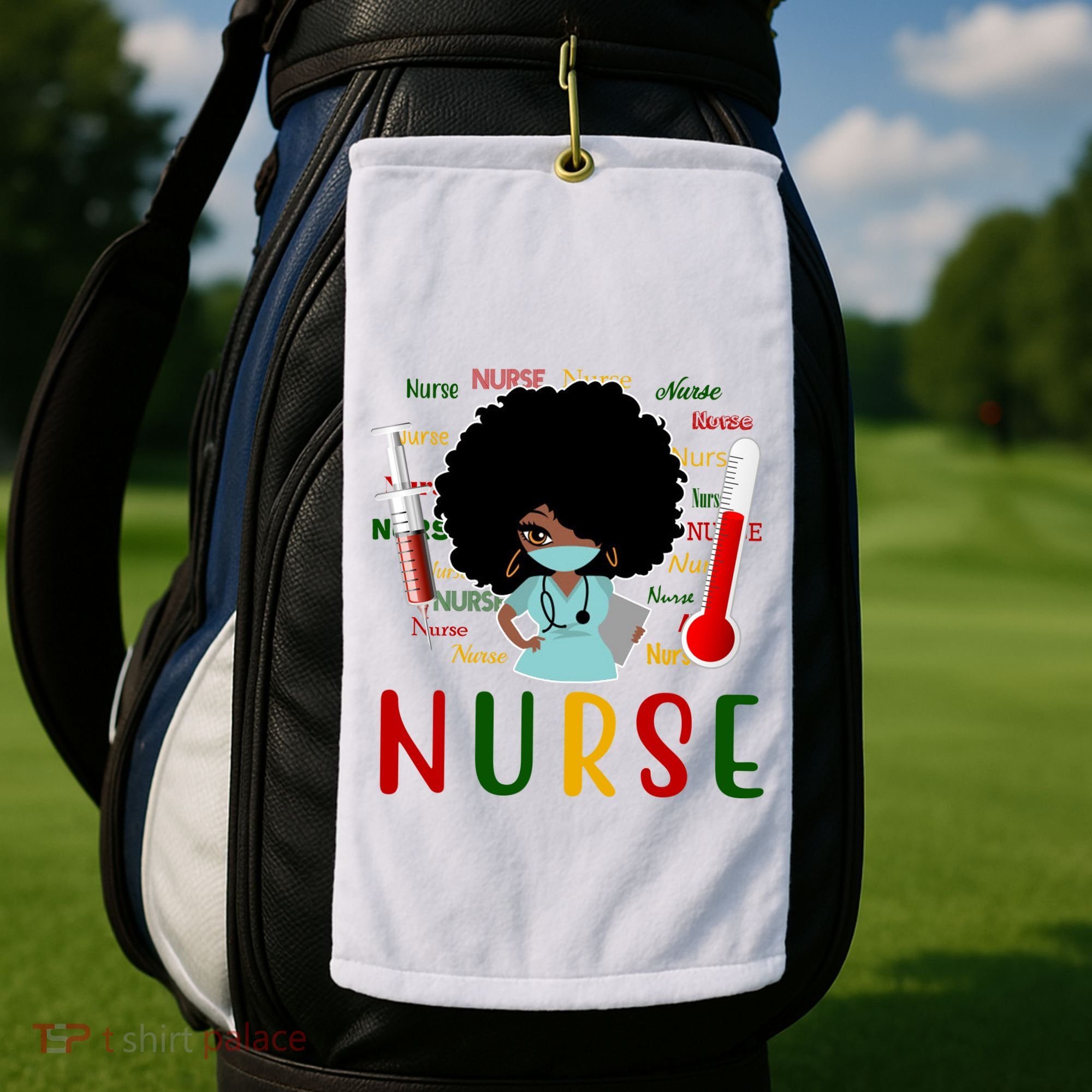 African American Nurse Golf Towel