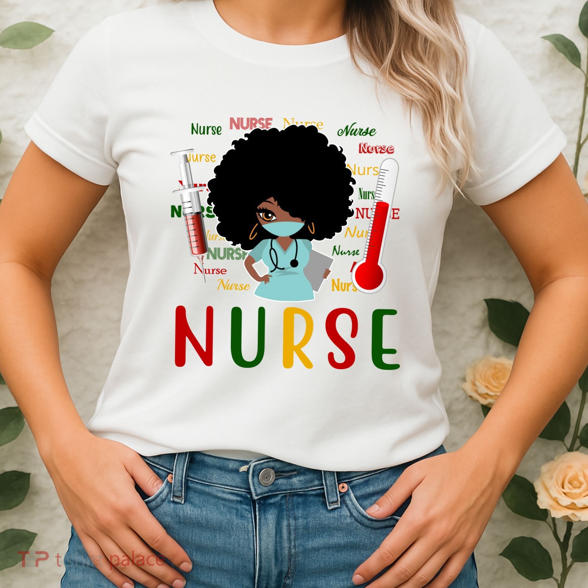 African American Nurse Women's T-Shirt