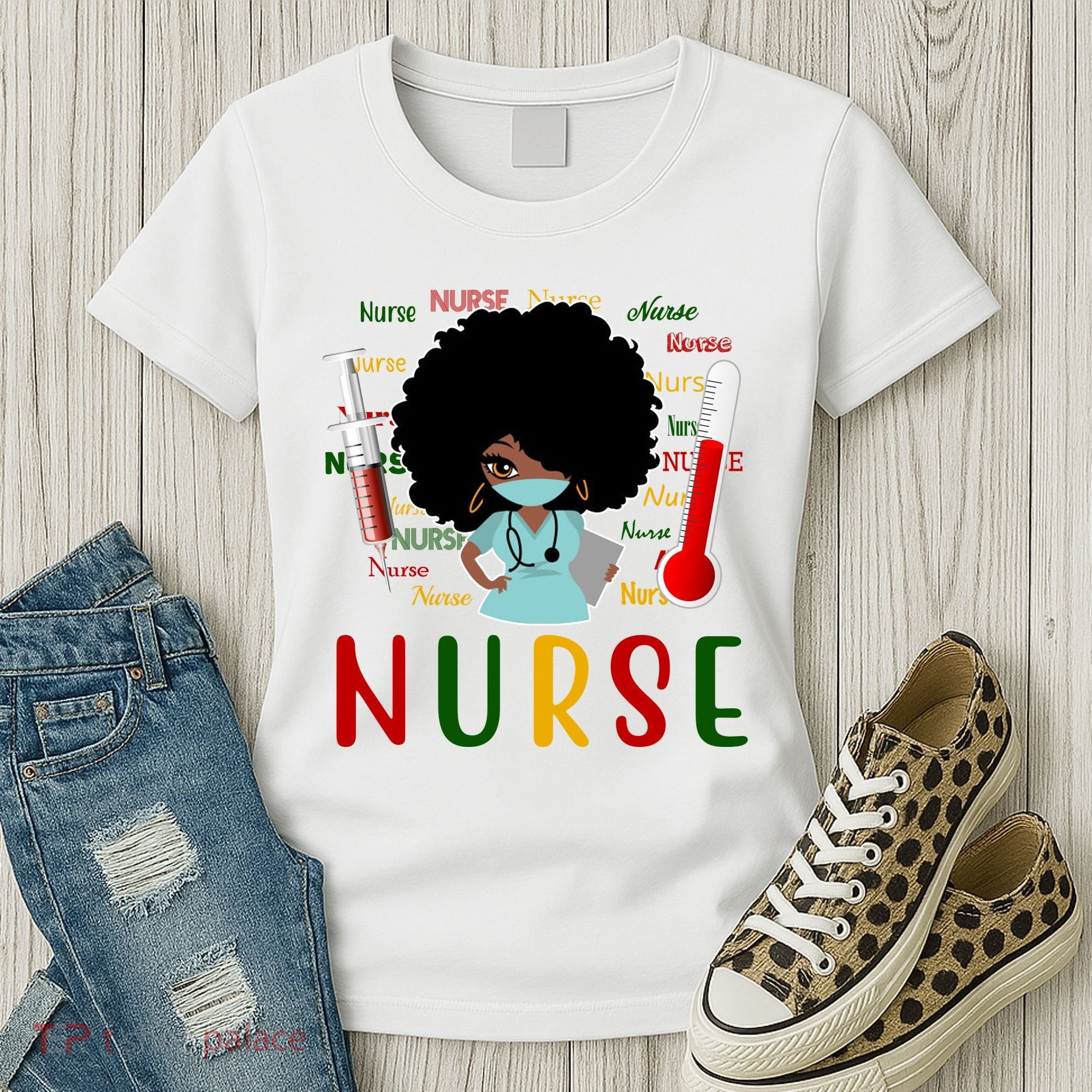 African American Nurse Women's T-Shirt