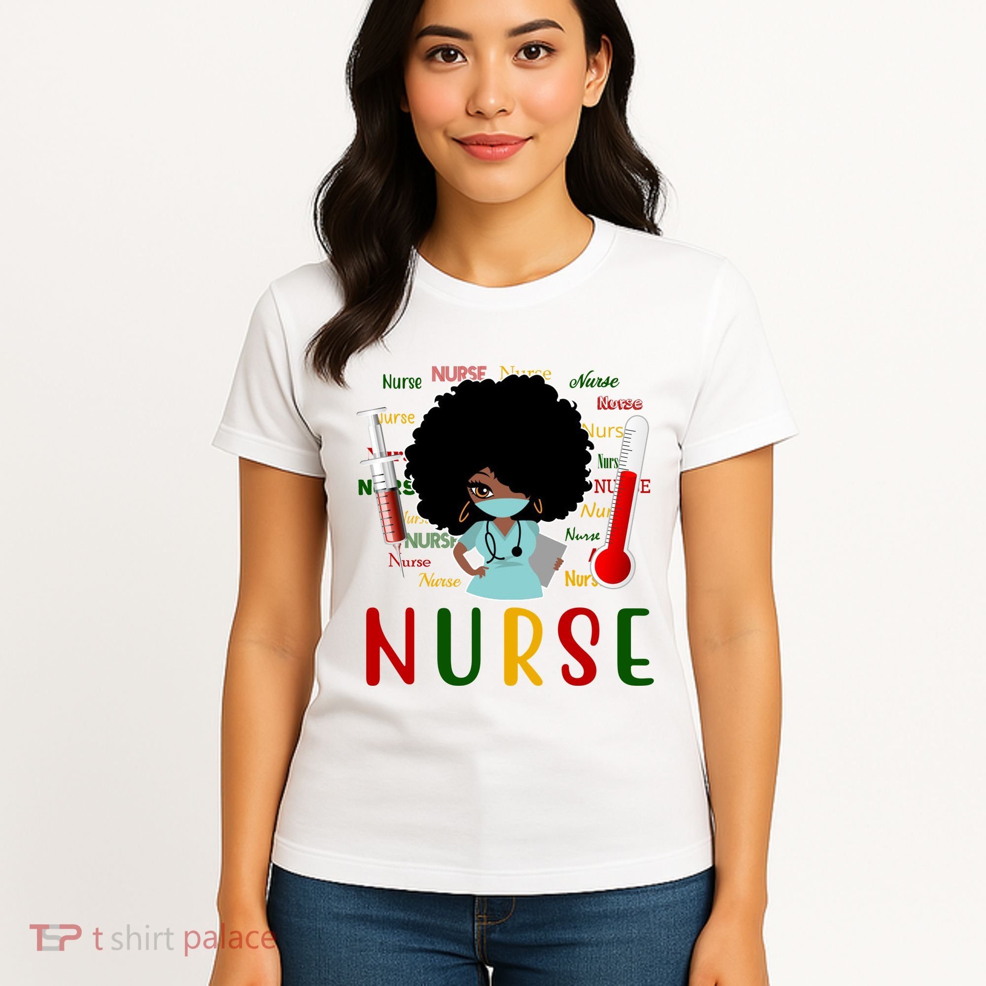 African American Nurse Women's T-Shirt