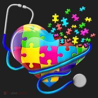 Autism Awareness Nurse Heart Women's Sweatshirt thumb 2