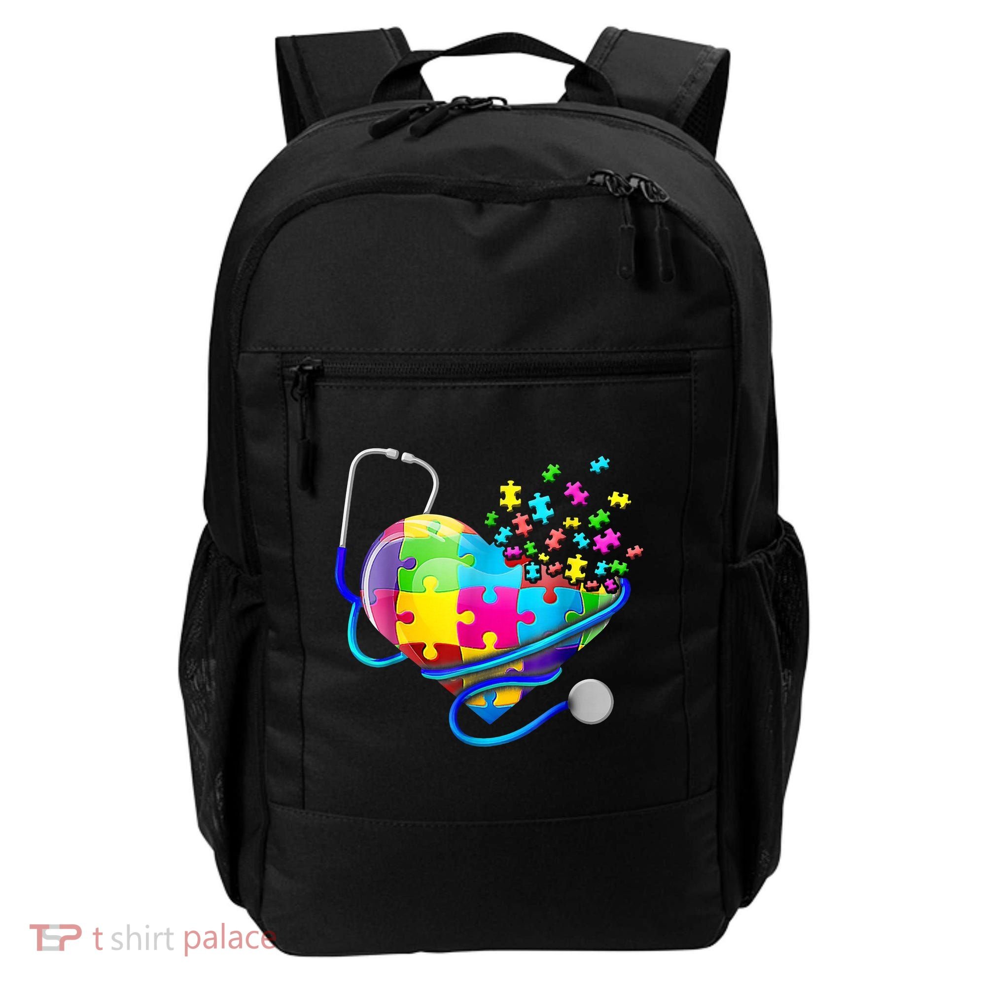 Autism Awareness Nurse Heart Backpack