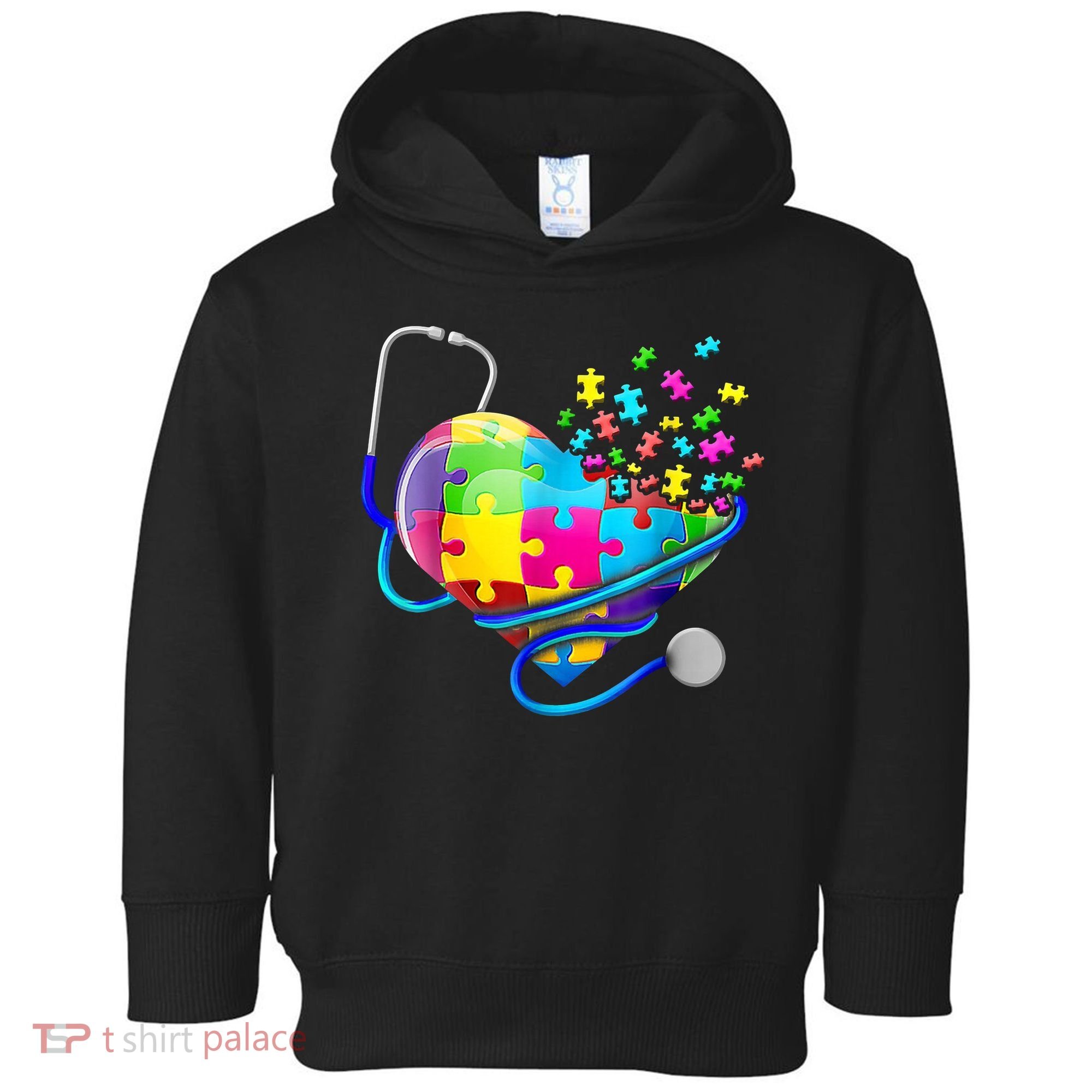 Autism Awareness Nurse Heart Toddler Hoodie