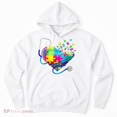 Autism Awareness Nurse Heart Hoodie