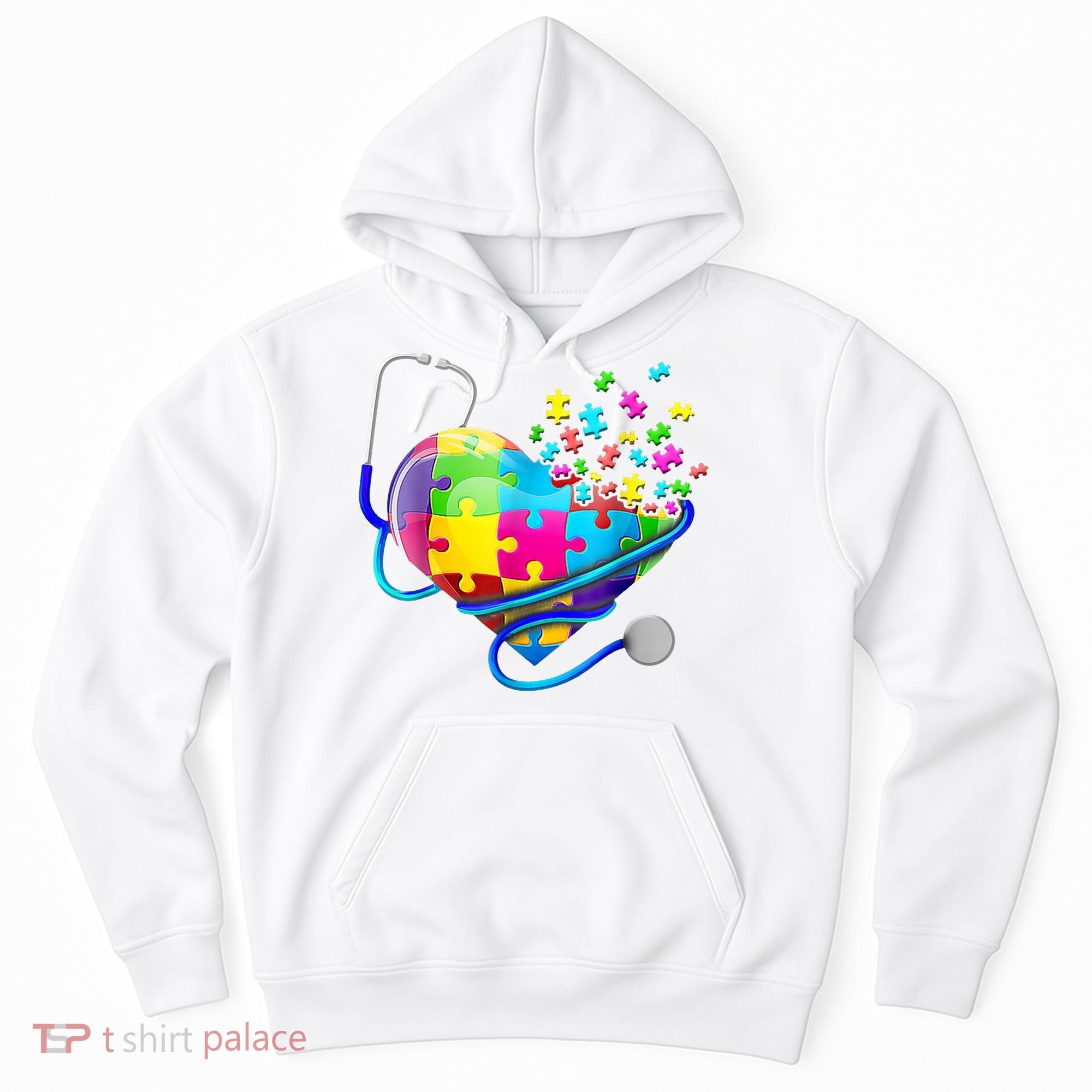 Autism Awareness Nurse Heart Hoodie