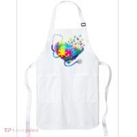 Autism Awareness Nurse Heart Apron thumb 0