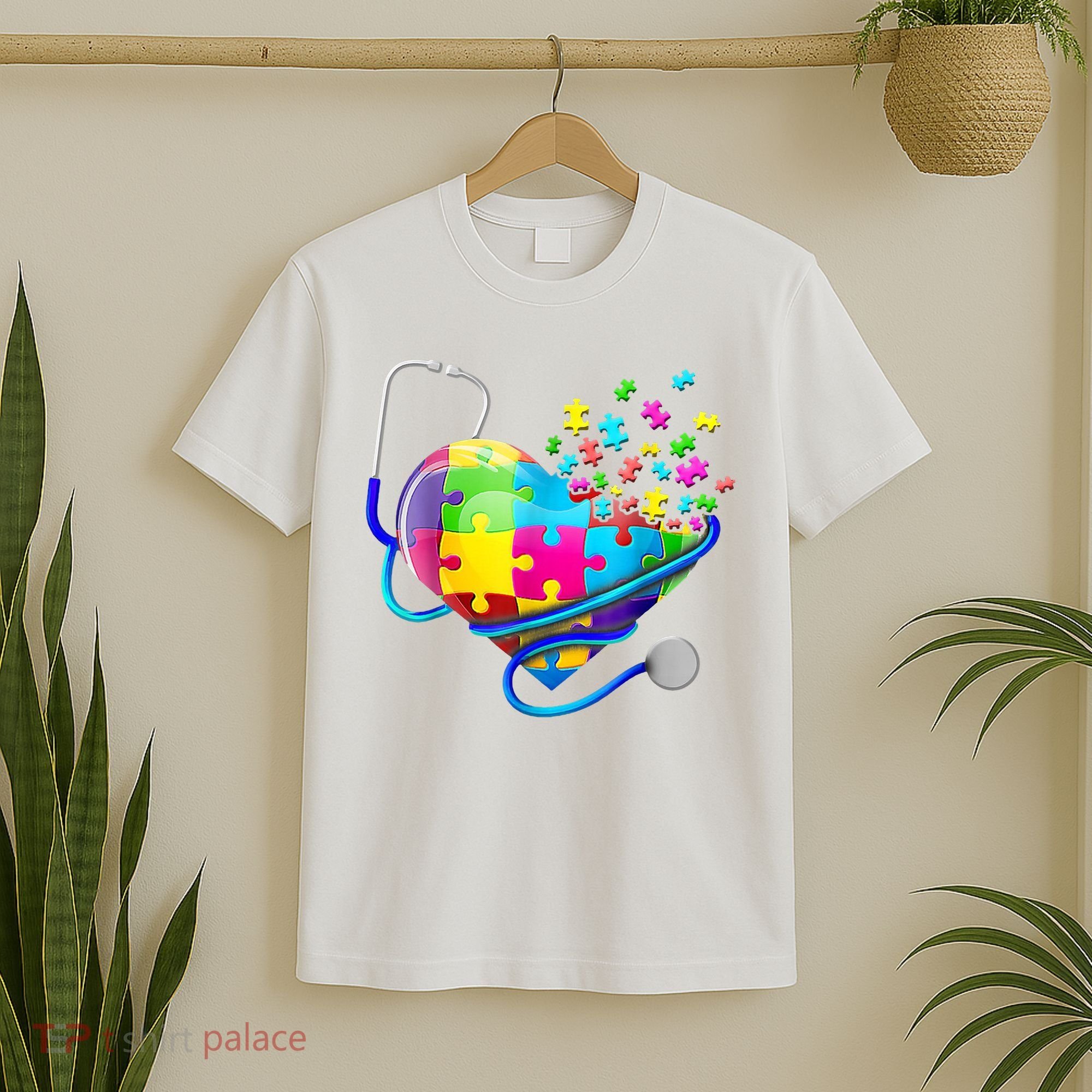 Autism Awareness Nurse Heart T-Shirt