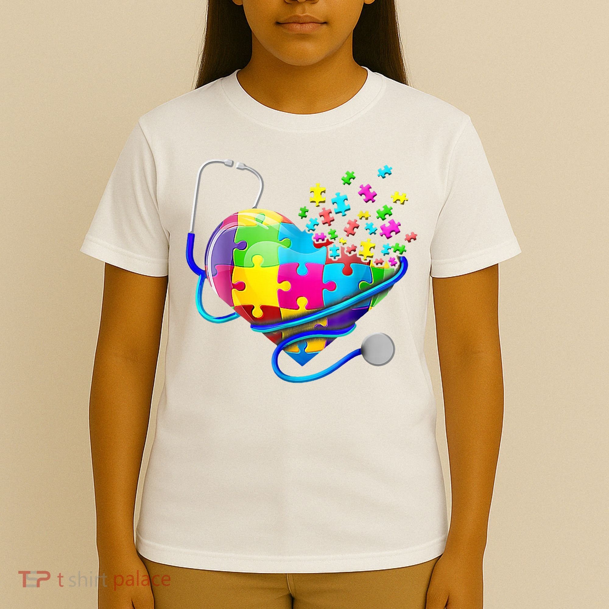 Autism Awareness Nurse Heart T-Shirt