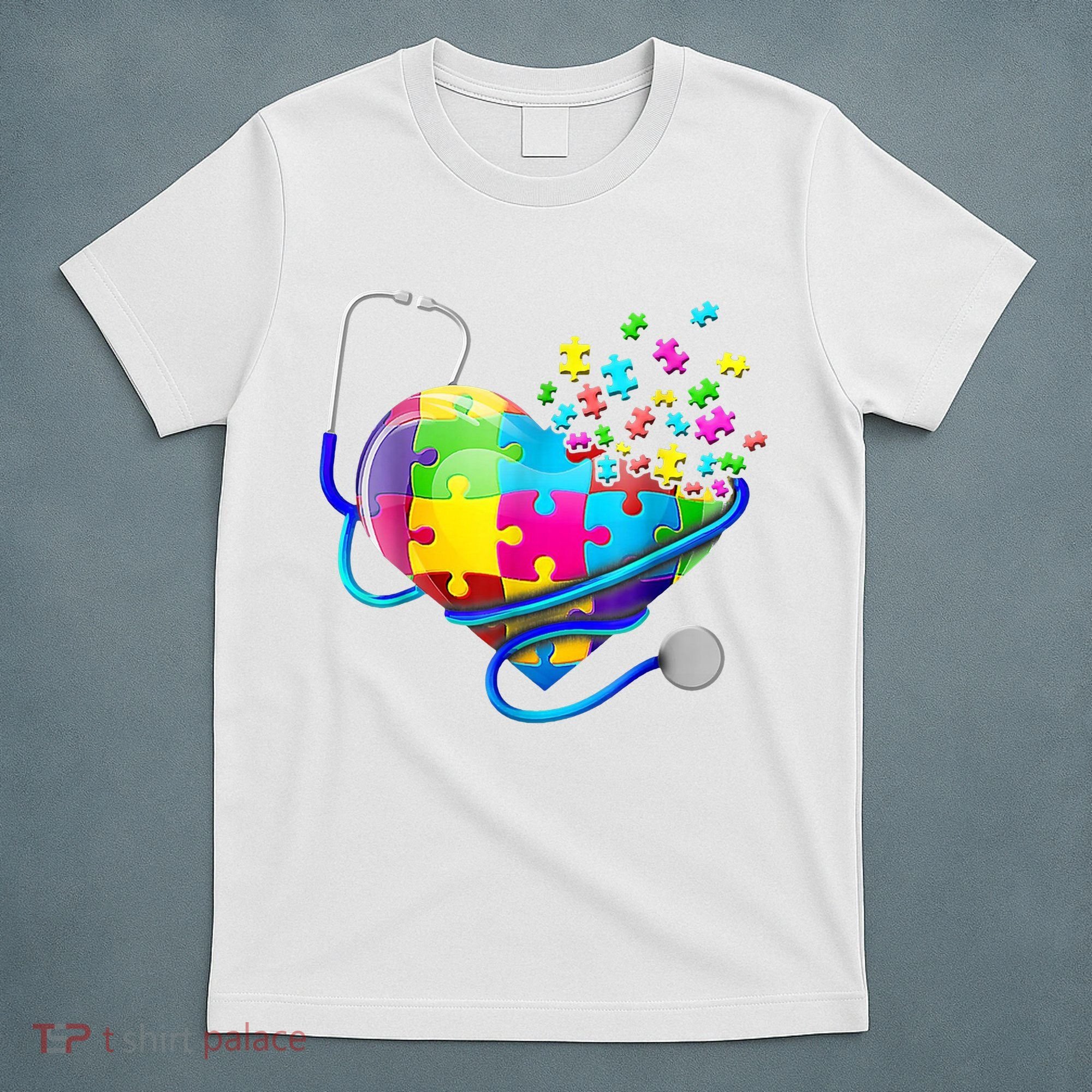 Autism Awareness Nurse Heart T-Shirt