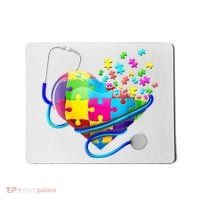 Autism Awareness Nurse Heart Mousepad thumb 0